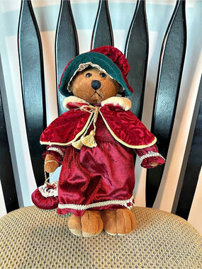 Guinevere Holiday Teddy Bear in Red